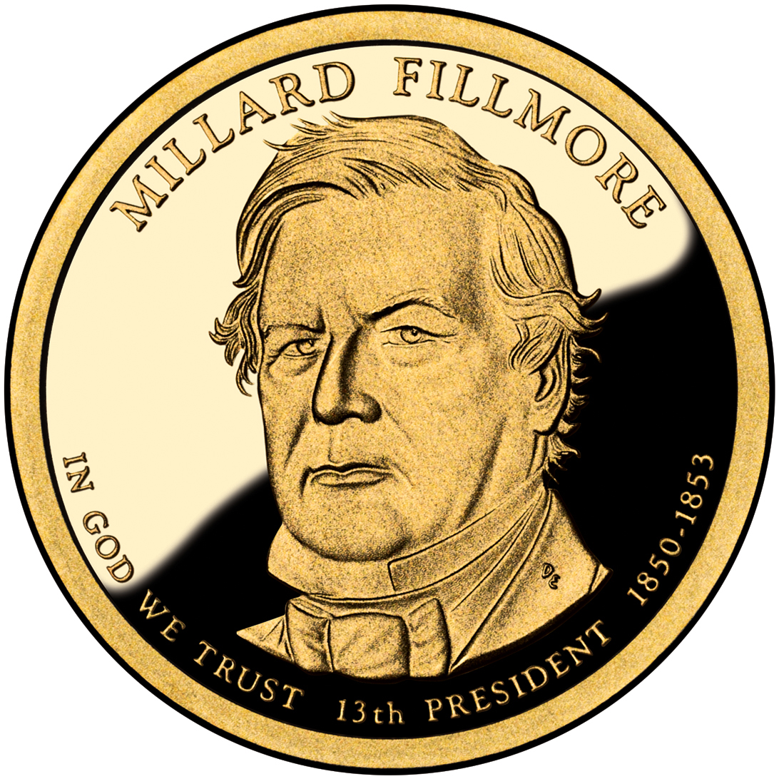 2010 Presidential Dollar Coin Millard Fillmore Proof Obverse