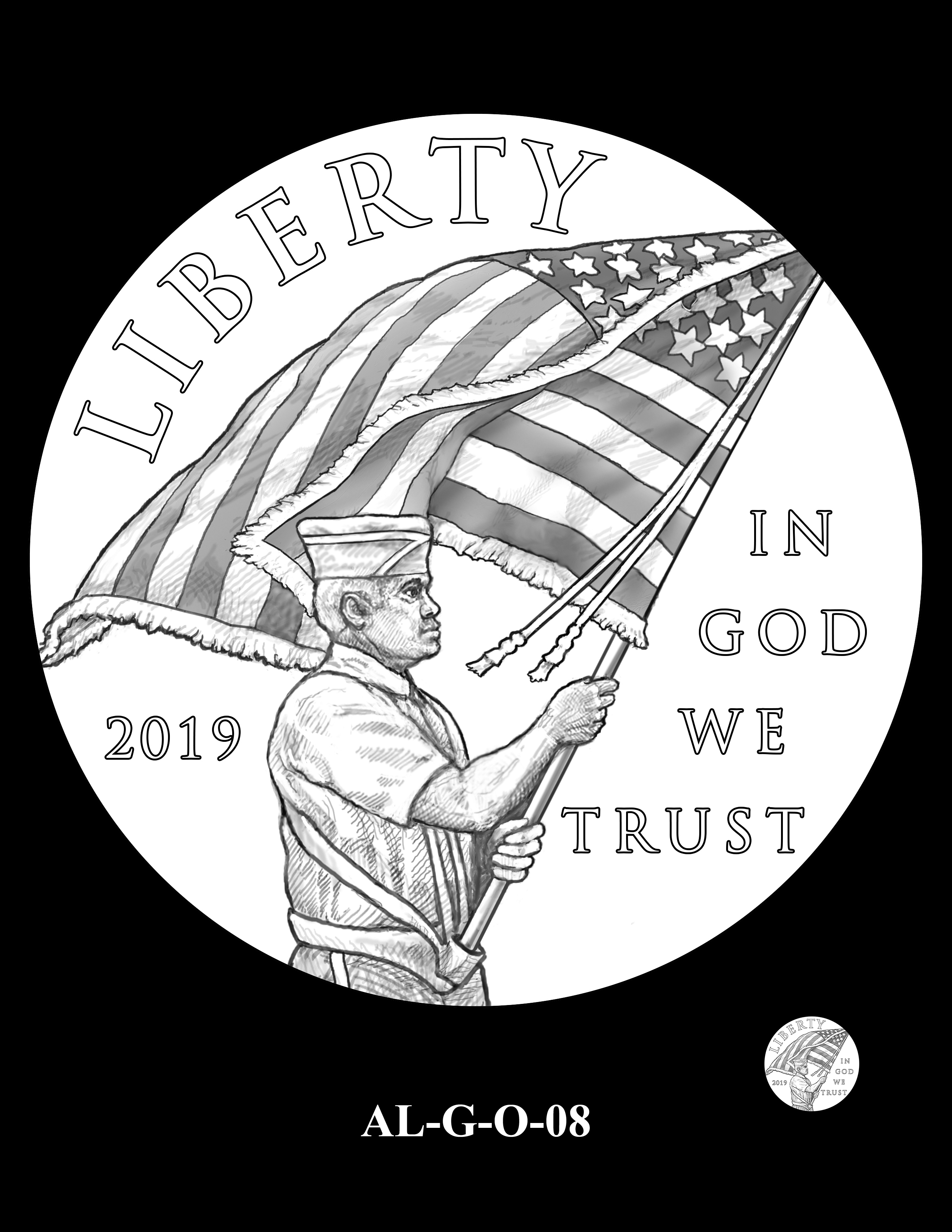 AL-G-O-08 -- 2019 American Legion 100th Anniversary Commemorative Coin Program - Gold Obverse