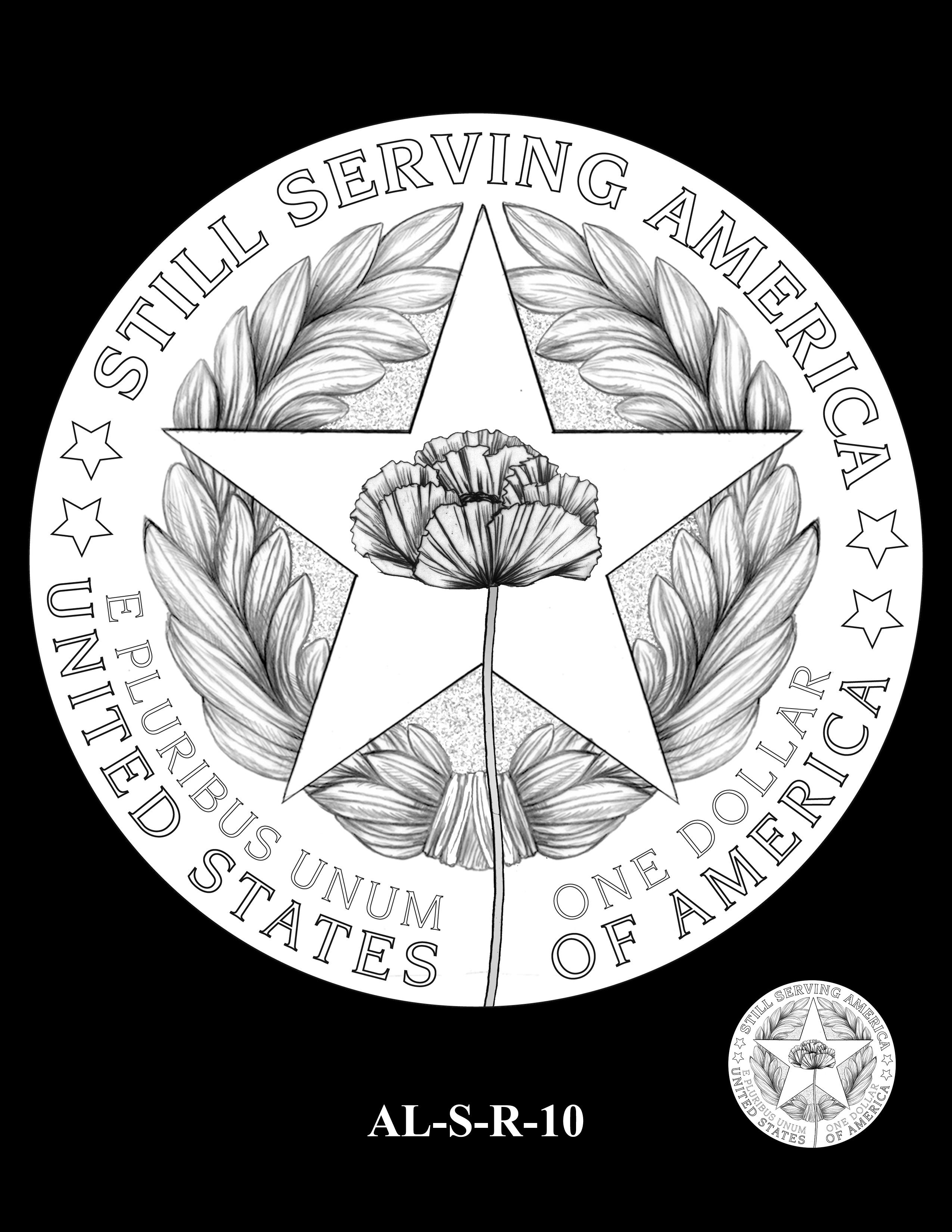 AL-S-R-10 -- 2019 American Legion 100th Anniversary Commemorative Coin Program - Silver Reverse
