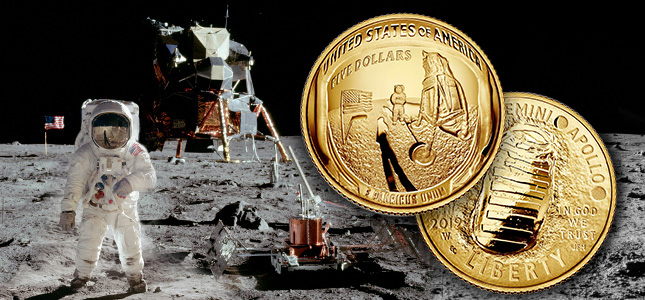 Apollo 11 50th Anniversary Commemorative Coin Banner