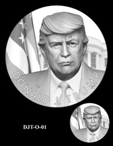 Unites States of America, Donald Trump half dollar sized medal