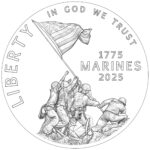 2024 U.S. Marine Corps 250th Anniversary Commemorative Silver Line Art Obverse