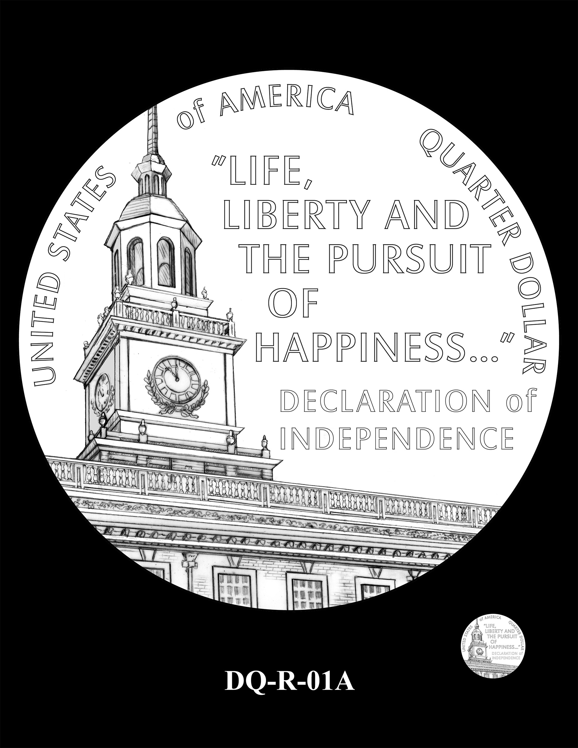 DQ-R-01A -- 2026 Semiquincentennial Quarter - Declaration of Independence