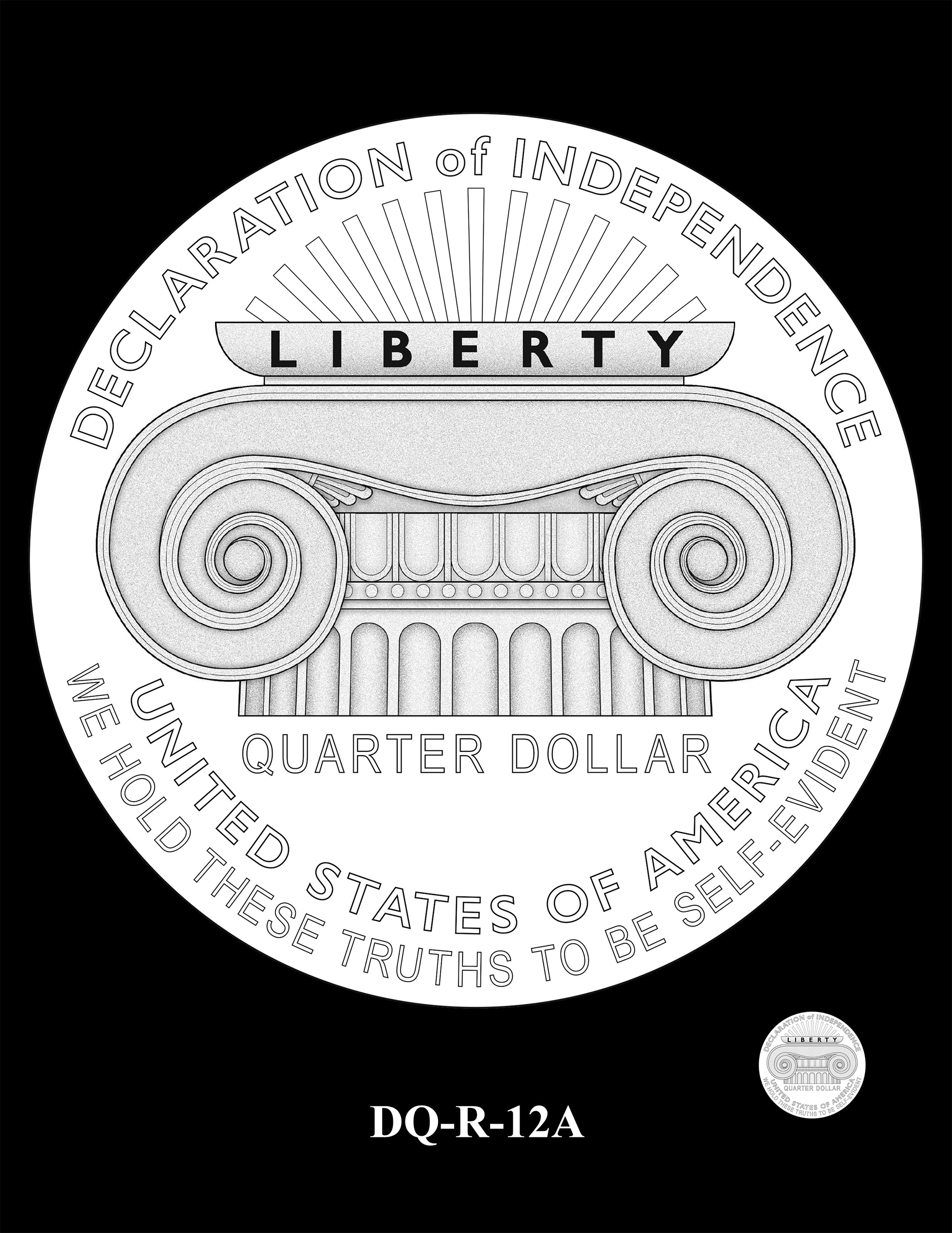 DQ-R-12A -- 2026 Semiquincentennial Quarter - Declaration of Independence