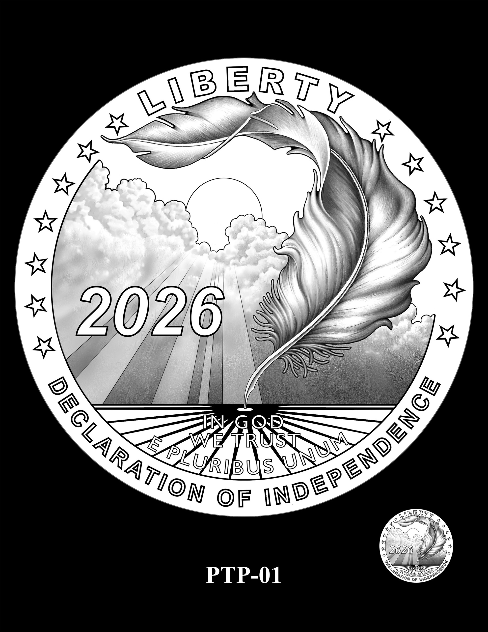 PTP-01 -- 2026 Platinum Proof Coin - Declaration of Independence