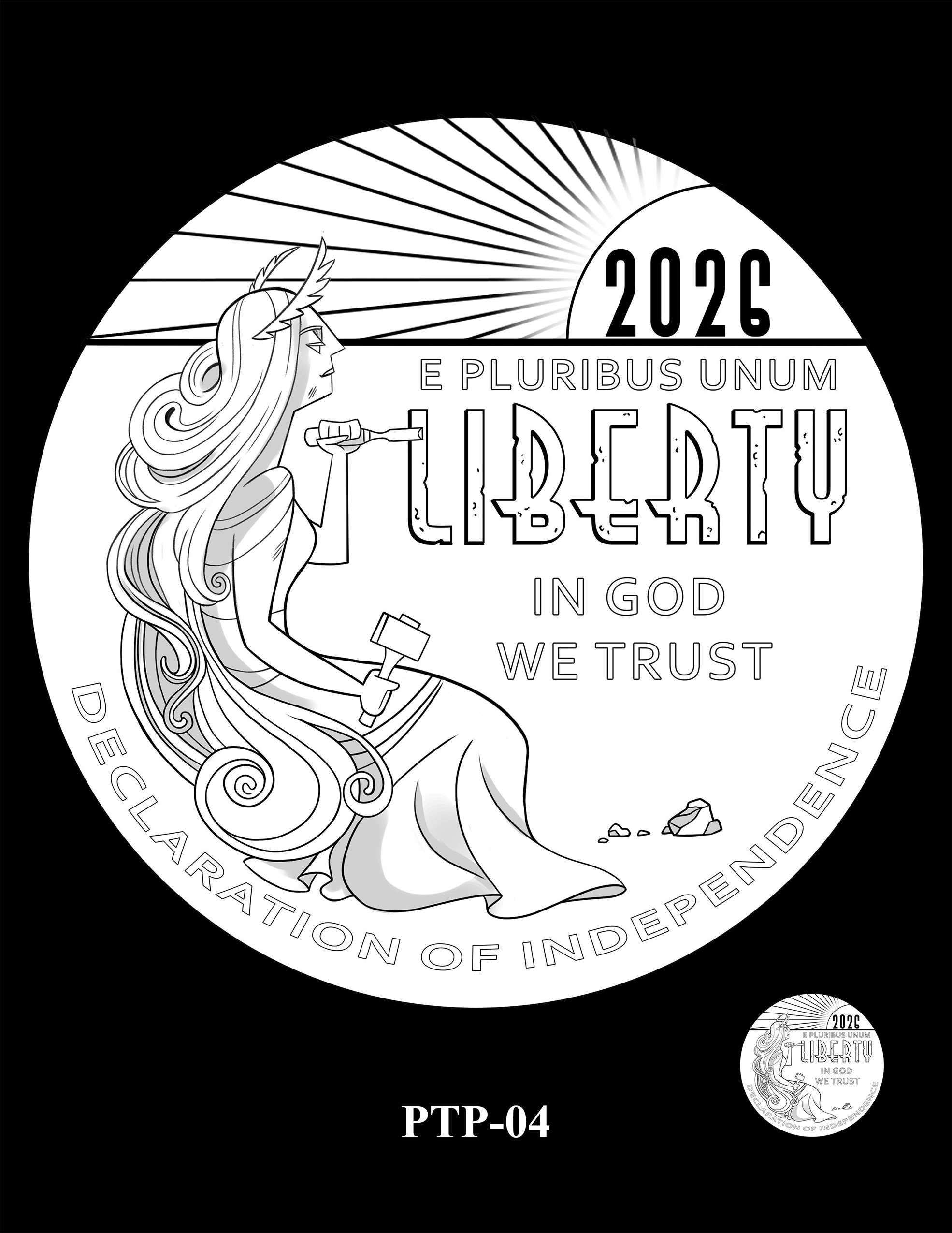 PTP-04 -- 2026 Platinum Proof Coin - Declaration of Independence