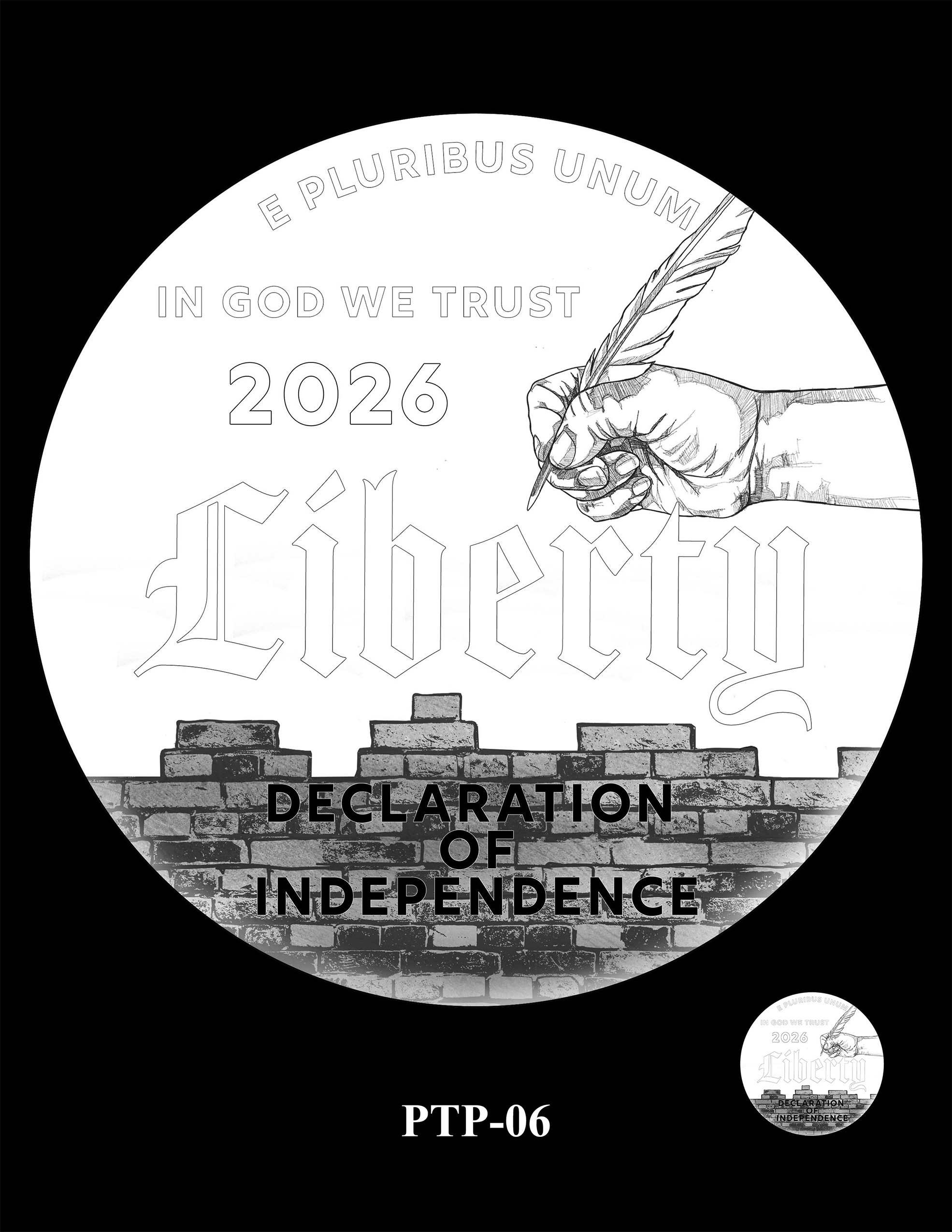 PTP-06 -- 2026 Platinum Proof Coin - Declaration of Independence