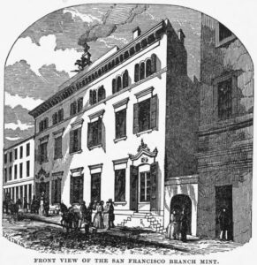 drawing of first San Francisco Mint building