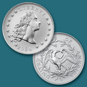 2024 230th Anniversary Flowing Hair Silver Medal obverse and reverse