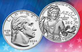 Celia Cruz Quarter obverse and reverse