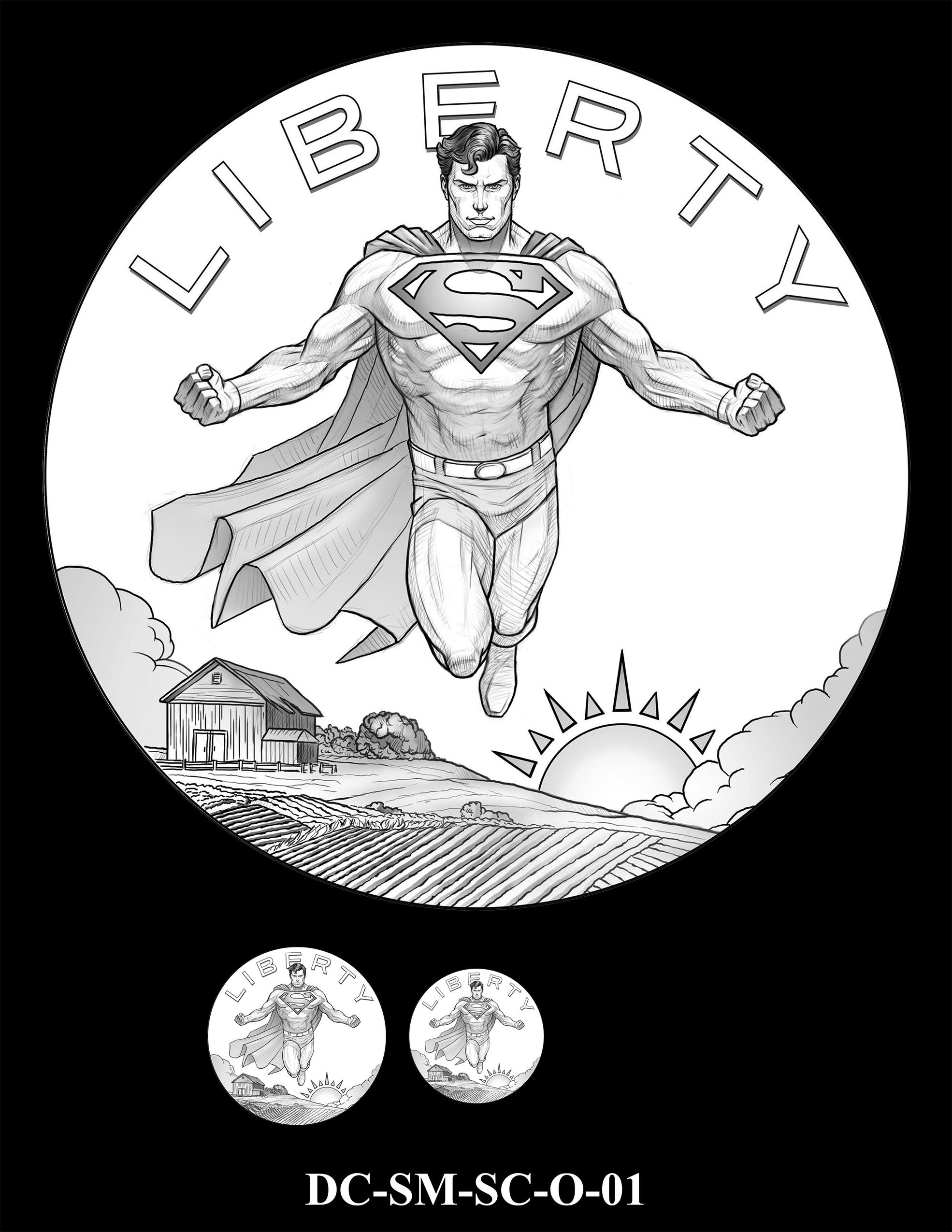 DC-SM-SC-O-01 -- Comic Art Coin and Medal - Superman