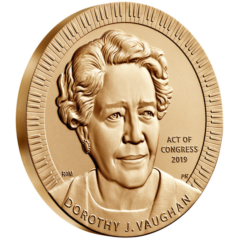 Dorothy Vaughan Bronze Medal Three Inch Obverse Angle