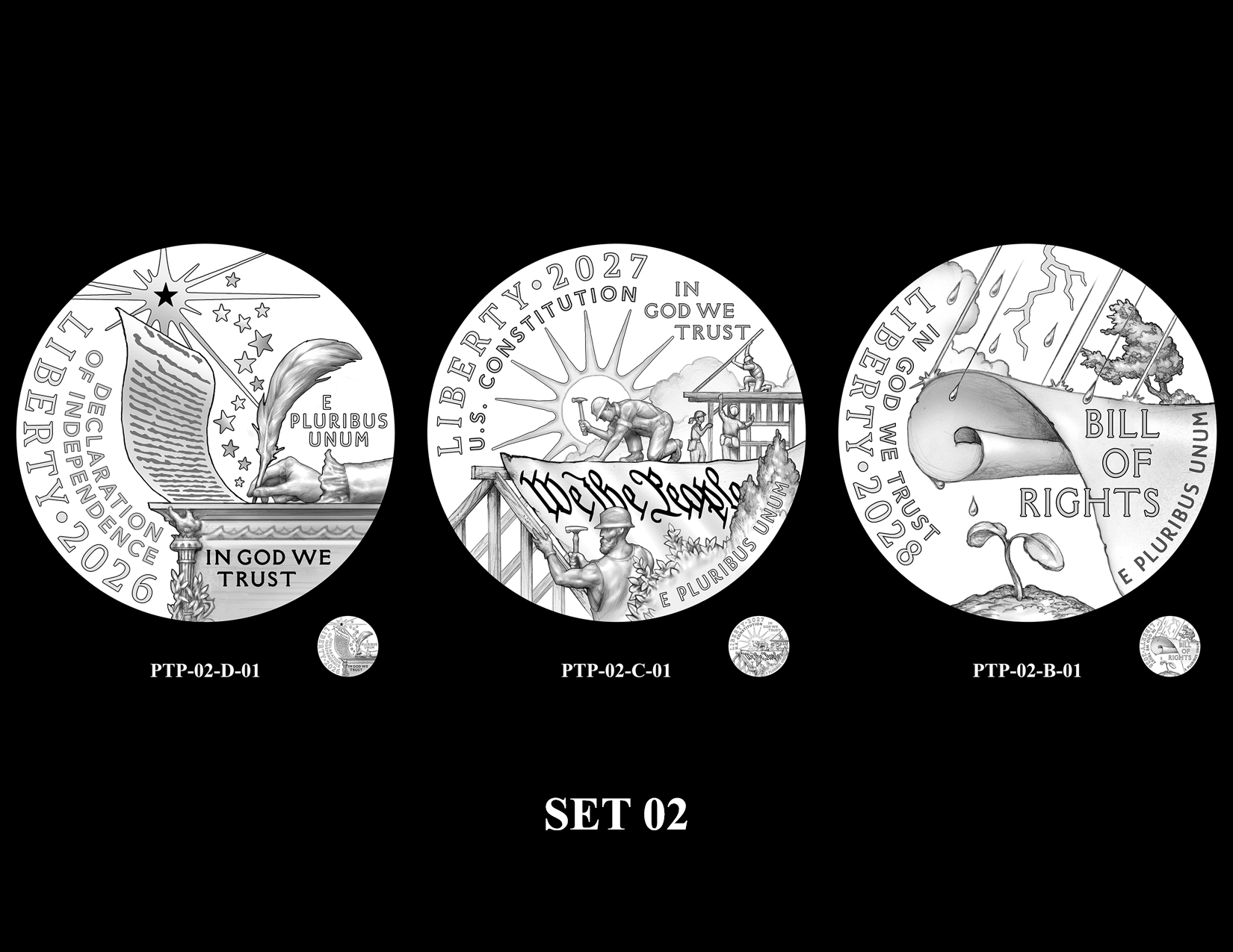 SET 02 -- 2026 - 2028 American Eagle Platinum Proof